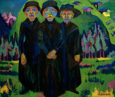 Les trois vieilles femmes - Ernst Ludwig Kirchner